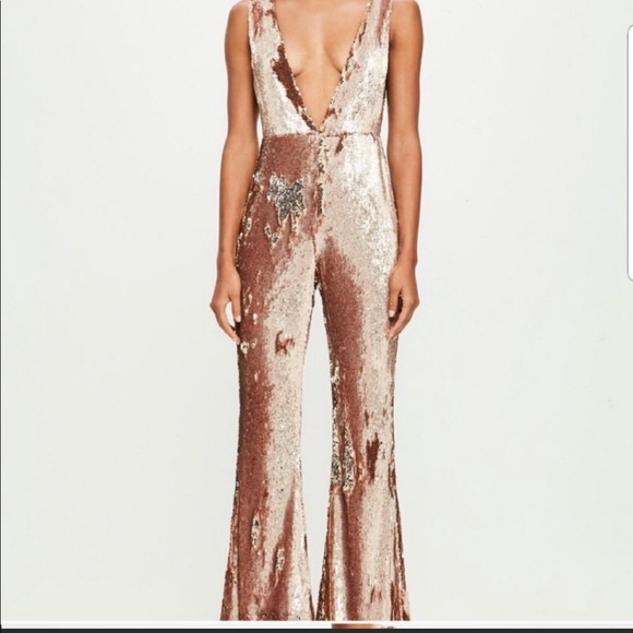 missguided sparkly jumpsuit